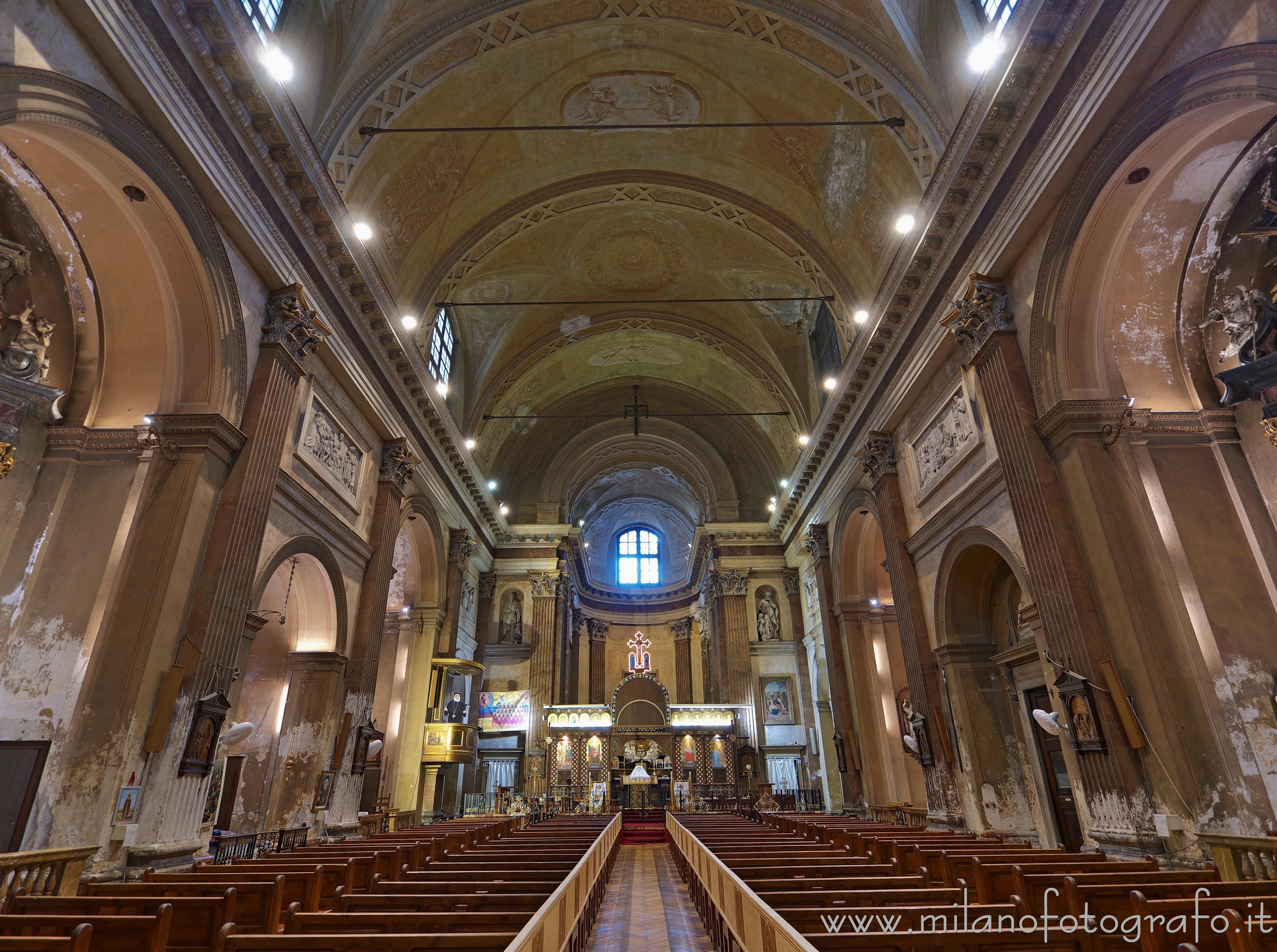 Milan (Italy) - Interior of the Church of San Pietro Celestino
